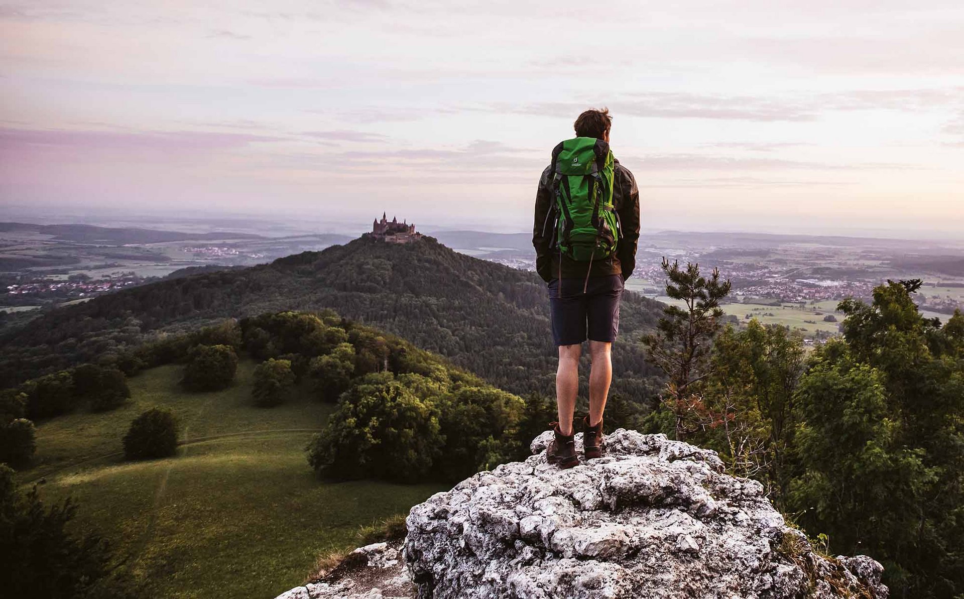 Wanderweg Aussicht Zeller Horn Sonnenuntergang