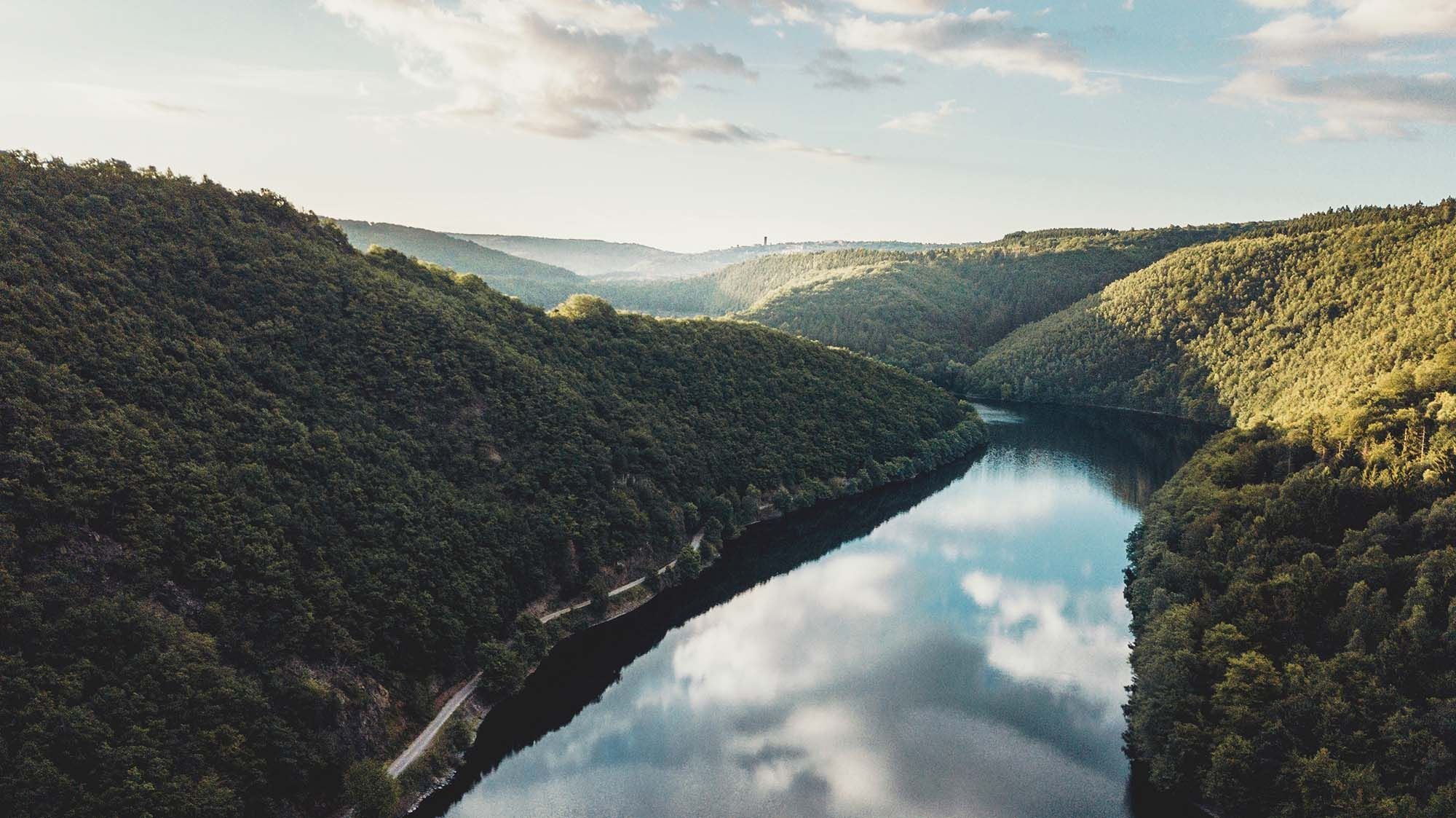 Wanderweg Aussicht Eifel Sonnenschein